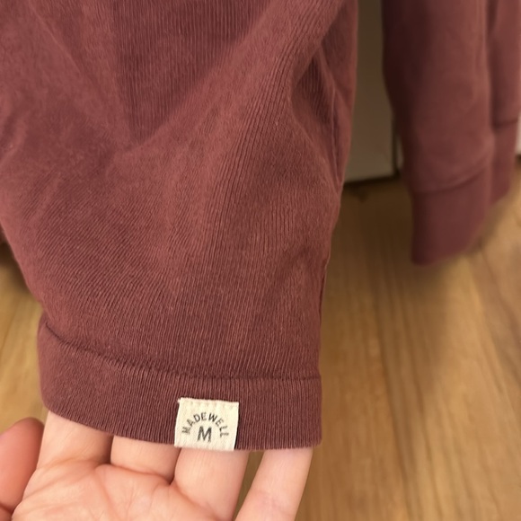 Madewell men’s rustic maroon long sleeve pullover size medium - Picture 4 of 7